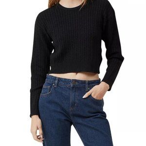 Cotton On Everlane Cable Knit crop sweater